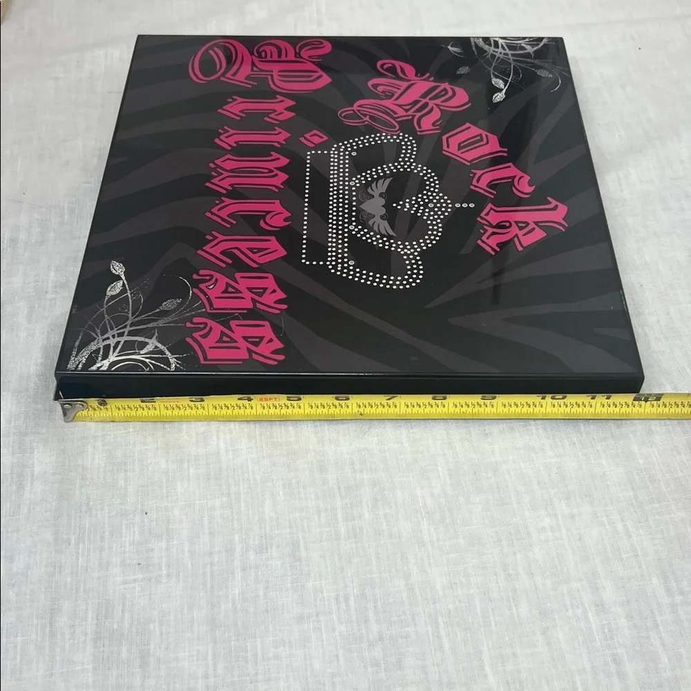 🌞 Rock Princess Canvas Wall Art Decor - Black & Barbiecore Pink 12” x 12”